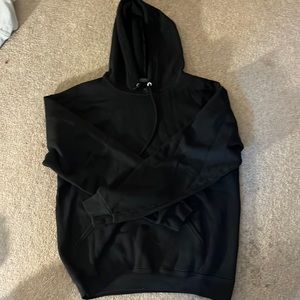Plain black hoodie